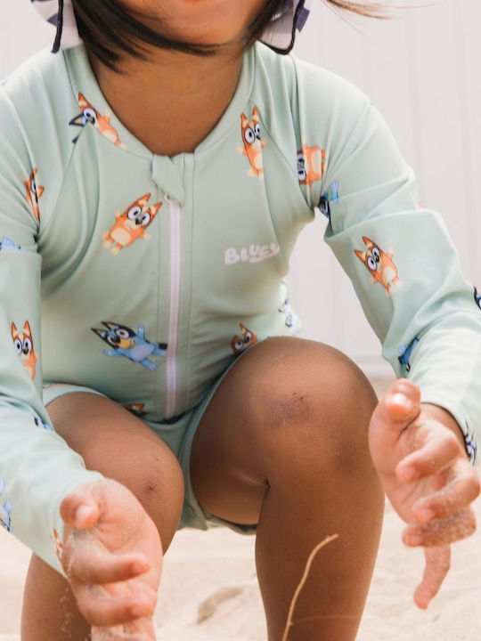 Swim Essentials Kids One-Piece Swimwear With Long Sleeve Bluey