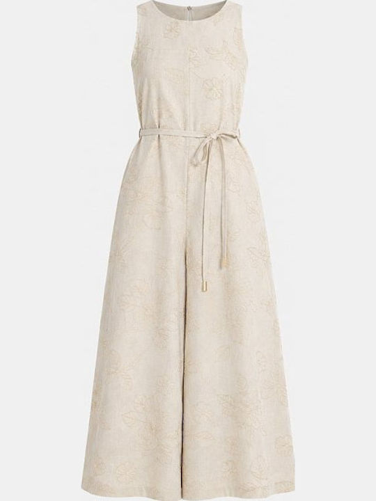 Women's Sleeveless Jumpsuit Beige