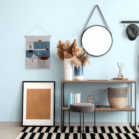 Relaxdays Hanging Organizer 7 Compartments Blue Cream Light Brown 60x2x39 Cm