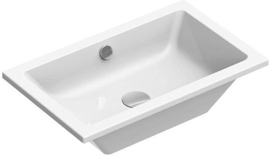 GSI Kube Unterbauwaschbecken Porzellan 60x37cm White