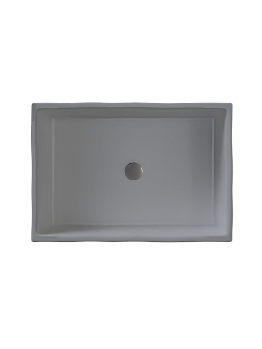 Sanitec Castello Deasupra Blatului Chiuvetă din Material Sintetic 52x39x13cm Cement