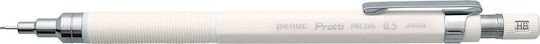 Penac Creion Mecanic Profesional Penac Protti Prc-105 0.5mm Corp Metalic Vârf Retractabil Alb