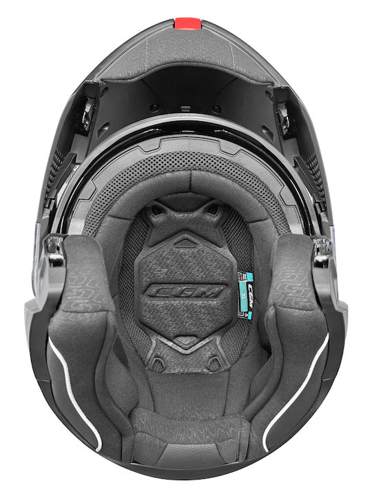 CGM C-Max City 569G Blue / Bianco / Rosso Motorcycle Helmet Flip-Up ECE 22.06 1600gr with Sunvisor