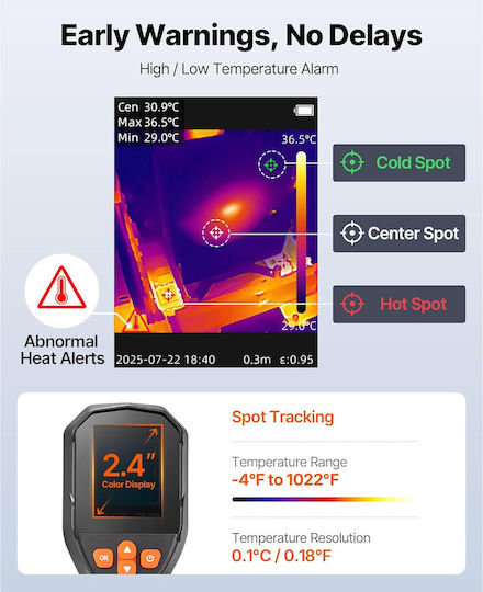 Cameră Termocameră Pentru Temperaturi de la 20°C la 550°C