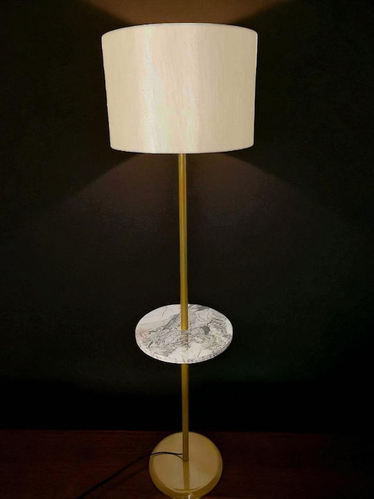SteweHome Floor Lamp H150xL150cm with Socket for E27 Bulb Beige
