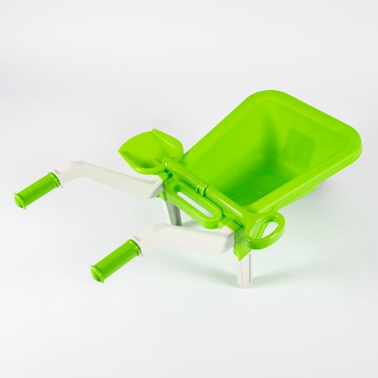 Doloni Roabă Verde Pentru Copii Mâner Ergonomic Lopată Funcțională Dimensiuni 87 X 50 X 38 Cm