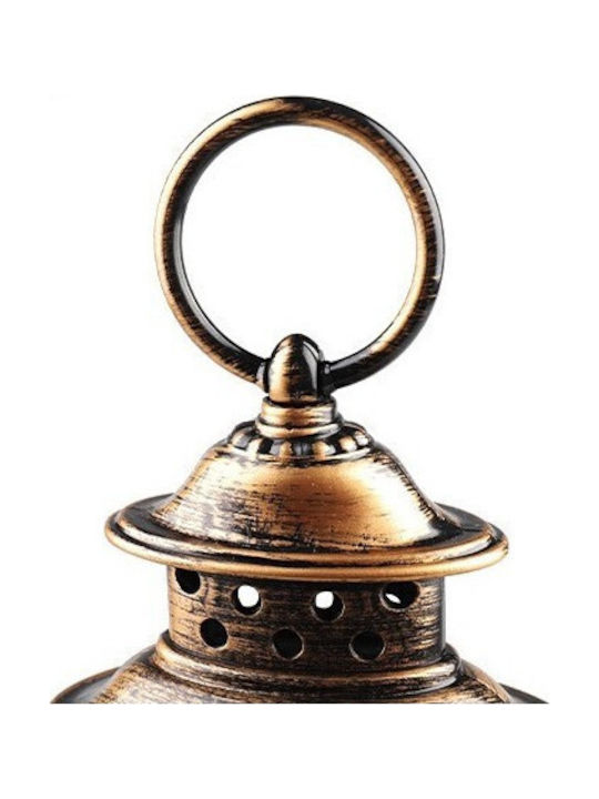 Decoratiune Iluminată Lanternă De Crăciun Cu Moș Crăciun Baterie 13x8x21cm