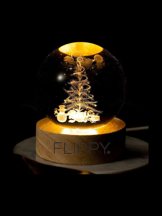 Lampă Decorativă Iluminată de Crăciun cu Brazi pe Baterii 3x3cm