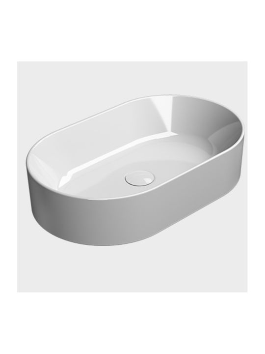 GSI Kube-x Επικαθήμενος Νιπτήρας Πορσελάνης 60x37x11cm White