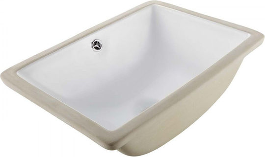 Vevor Aufgesetztes Waschbecken Keramik 46x33cm White Vevor Aufgesetztes Waschbecken Keramik 46x33cm White