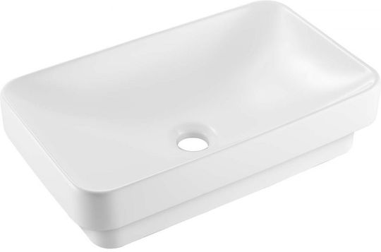 Vevor Επικαθήμενος Νιπτήρας Κεραμικός 49x30.5cm Λευκός