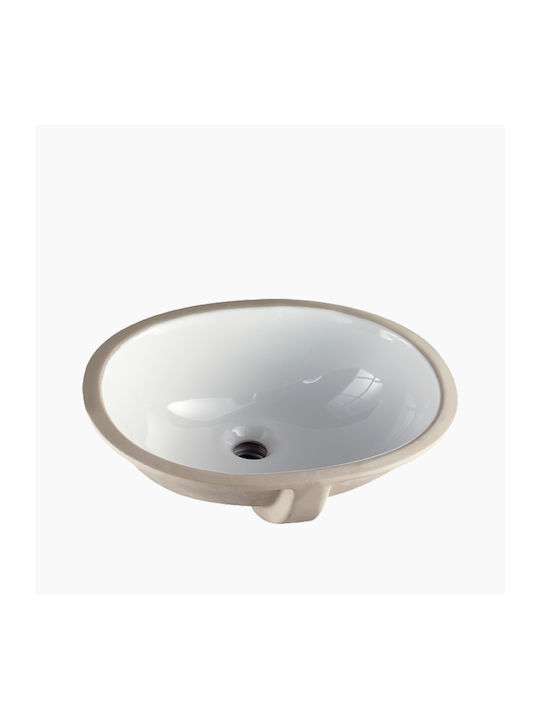 Cerastyle Vessel Porcelain Bathroom Sink 48x39cm White