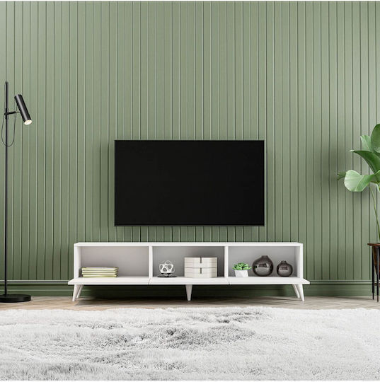 SteweHome TV-Ständer Metall Weiß M150xT30xH45cm