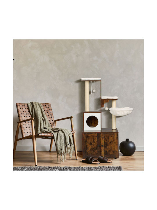Relaxdays Ονυχοδρόμιο Γατόδεντρο Καφέ 128x95x52εκ.