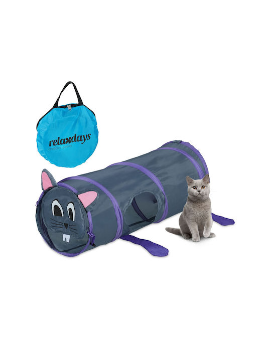 Relaxdays Katzenspielzeug Tunnel Maus Design Grau Burgund 63x26cm Set Tragetasche Relaxdays Katzenspielzeug Tunnel Maus Design Grau Burgund 63x26cm Set Tragetasche