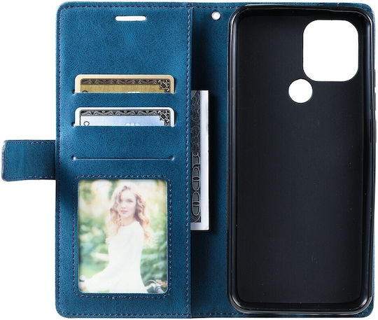 Tel1 Xiaomi Redmi A1 Plus A2 Plus Skin Feel Splicing Book Case Blue