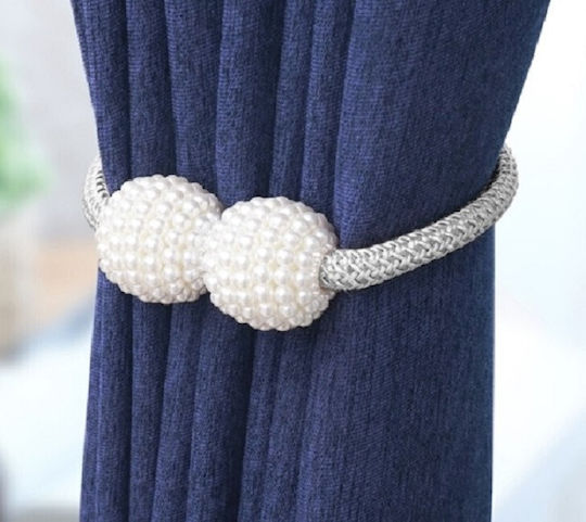 Magnetic Plastic Gray Tie-Back 2 Pieces