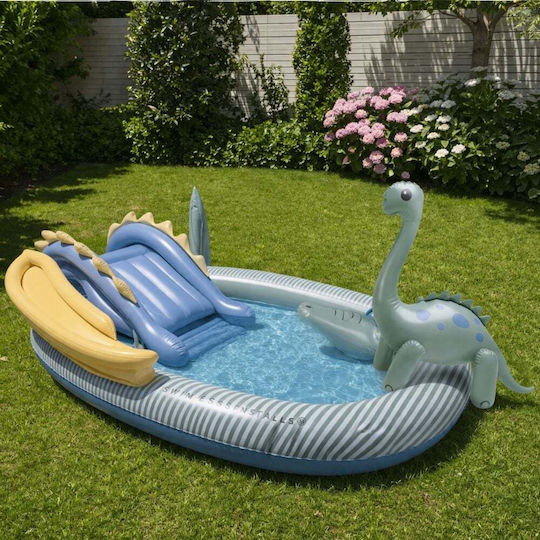 Swim Essentials Children's Inflatable Swimming Pool 203x173x89cm Dino