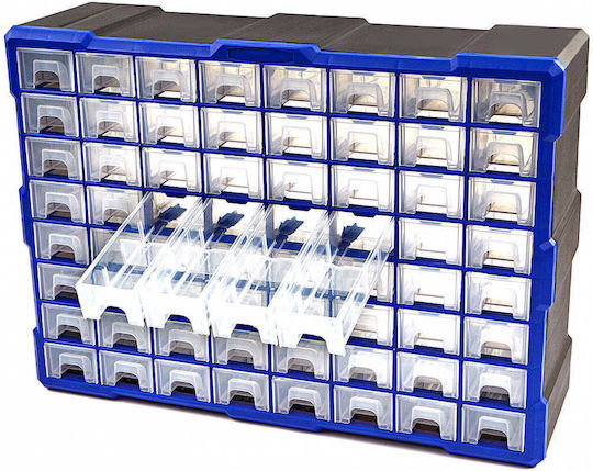 Sertarieră Pentru Unelte Plastică Cutie Depozitare Organizare 52x16x37 64 Sertare
