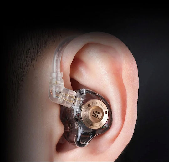 Kz Edx Pro X In-ear Earphones Transparent Grey Bronze