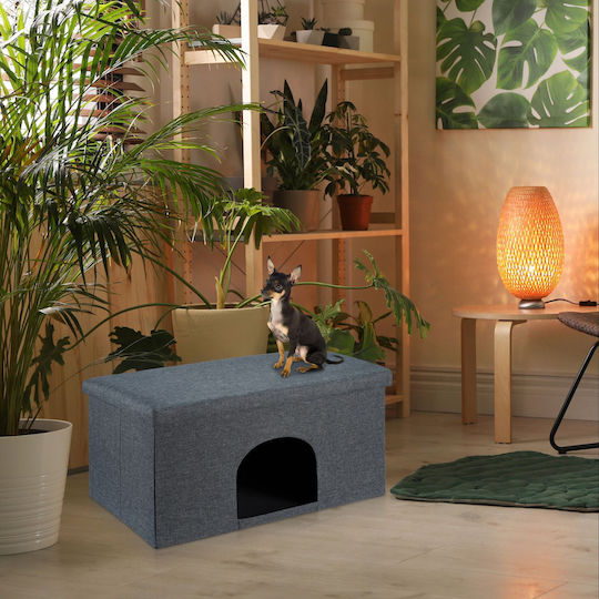 Pat Pentru Pisici Gri 38.5x64.5x37.5 Cm Capacitate 100 Kg Perne Detasabile