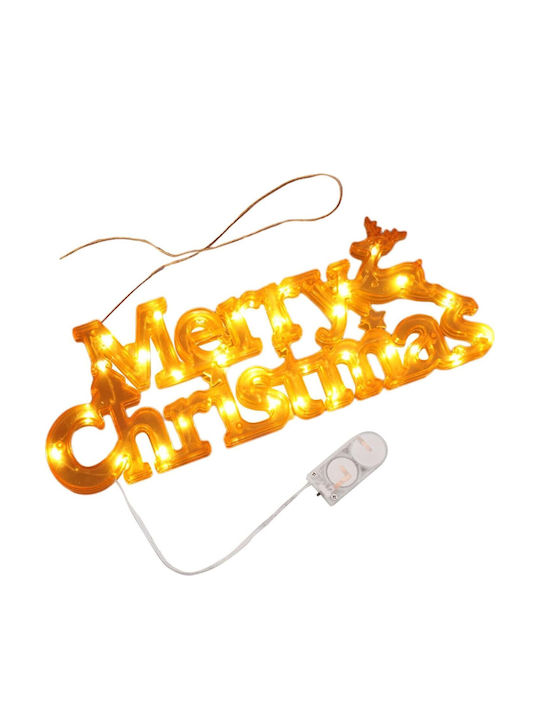 Alista Home Christmas Illuminated Decorative Figurine Yellow Battery 27.5x3x3cm