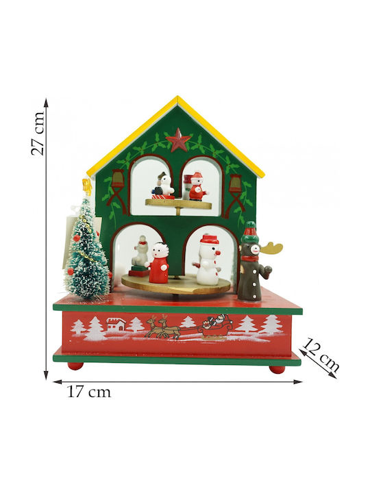 Alista Home Коледна Декоративна Малка Къща с Музика 20x17cm