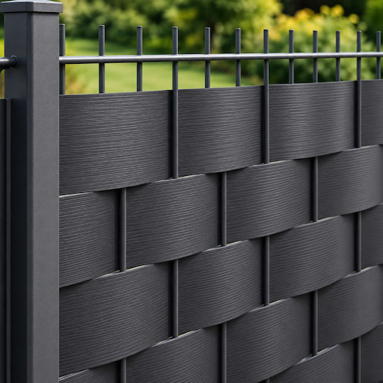 Bandă Decorativă Pentru Gardă Vie De Grădină Zola Rezistentă La UV 700 G/m2 Pp 19 X 2600 Cm Gri Antracit