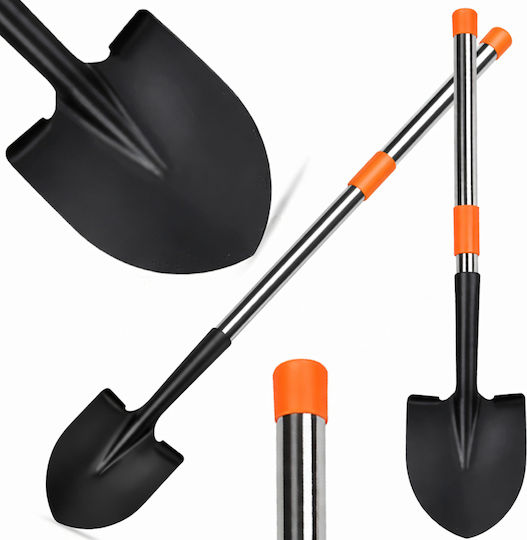 Lopată Telescopică Grădină Zola Lungime Reglabilă 80-110 Cm Oțel Mâner Antiderapant 15 X 21 Cm