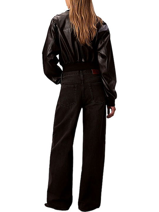 High Rise Women's Jean Pants in Slim Fit Black