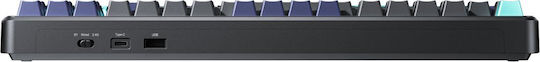 Aula F87 Pro Ασύρματο Gaming Μηχανικό Πληκτρολόγιο Tenkeyless με GrayWood V4 διακόπτες και RGB φωτισμό (Αγγλικό US)