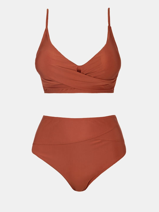 Costum De Baie Set Talie Înaltă Teracotă Mărimea S Terracotta Costum De Baie Set Talie Înaltă Teracotă Mărimea S Terracotta