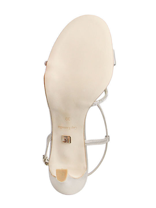 Damen Sandalen Beiges Leder