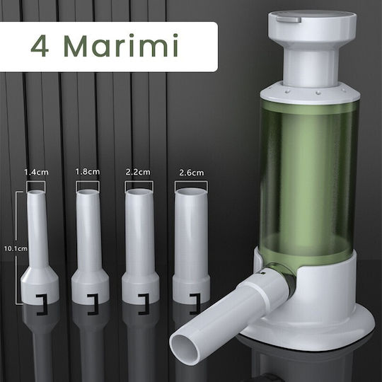 Mașină de umplut cârnați Alista Home Manuală Durabilă Ușor de Folosit de Depozitat Calitate Înaltă 4 Dimensiuni Tuburi Incluse 26.3 X 11 X 11 Cm Transparent Verde