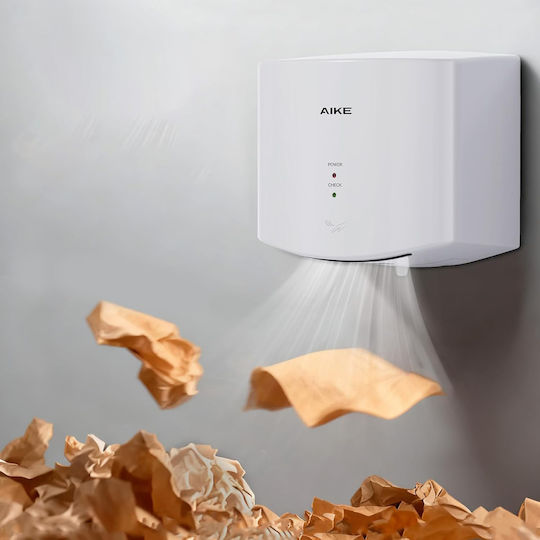 Συμπαγής Αυτόματος Στεγνωτήρας Χεριών 1400w Λευκό 110v 2 Ακίδων