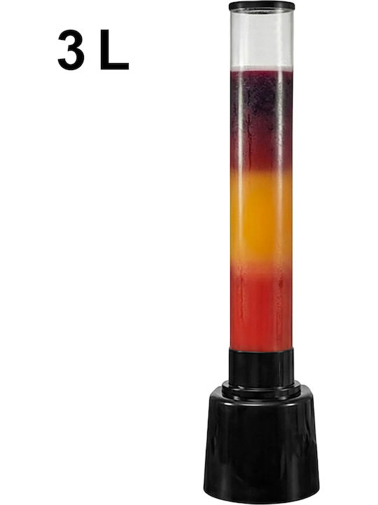 Cheffinger Drinks Dispenser 3l Tap Translucent Tank Black Transparent