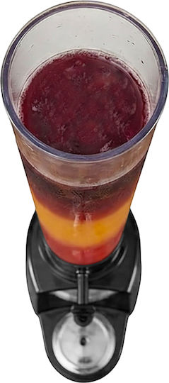 Cheffinger Drinks Dispenser 3l Tap Translucent Tank Black Transparent