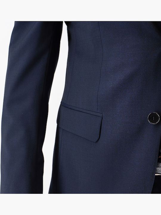 Winter Men's Suit with Vest Blue