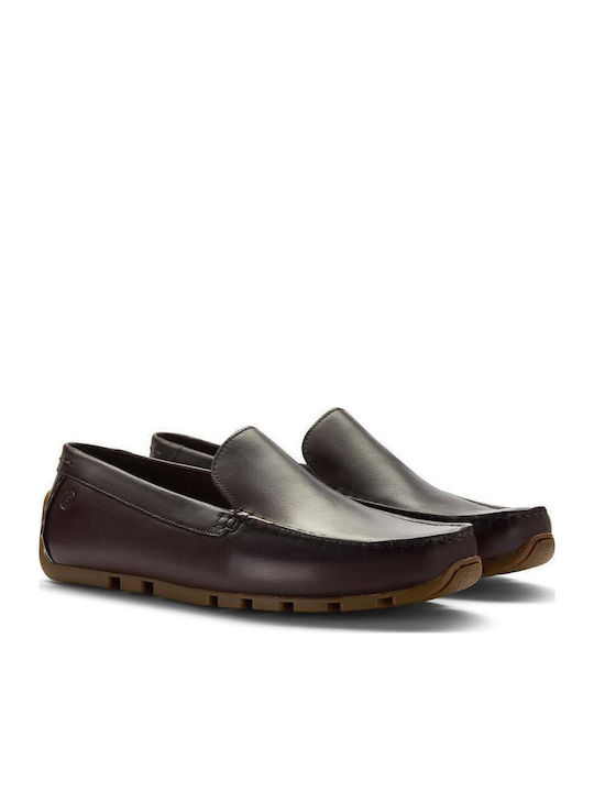 Plain Leather Men's Casual Shoes Brown