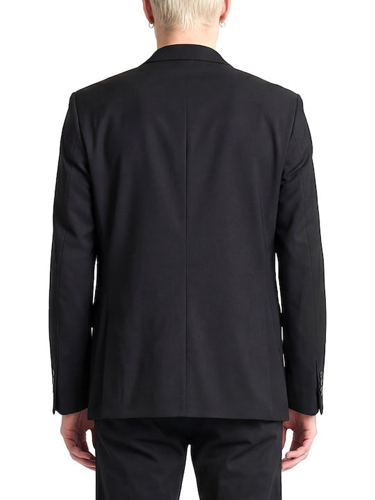Royal Denim Men’s Suit Jacket with Regular Fit Black