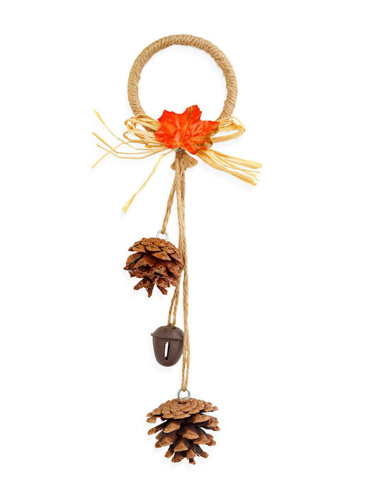 Christmas Decorative Metal Wreath Diameter 30.5cm Beige