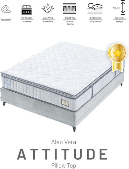 SteweHome Μονό Ανατομικό Στρώμα 100x200x32cm με Ανεξάρτητα Ελατήρια