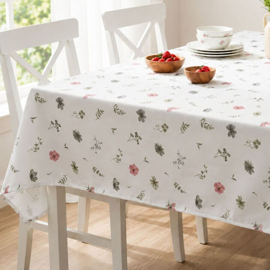 Pucioasa Tablecloth Rotunda Cotton Floral Pastel Ø160cm Pucioasa Tablecloth Rotunda Cotton Floral Pastel Ø160cm