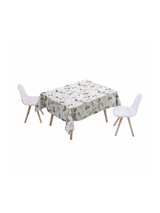 Ankor Stain Resistant Brown and Grey Tablecloth 140x220cm
