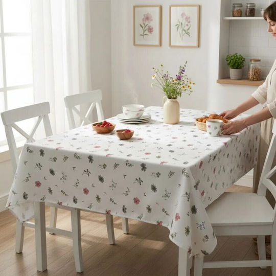 Pucioasa Τραπεζομάντηλο Ροτόντα Βαμβακερό Floral Pastel Φ140εκ.