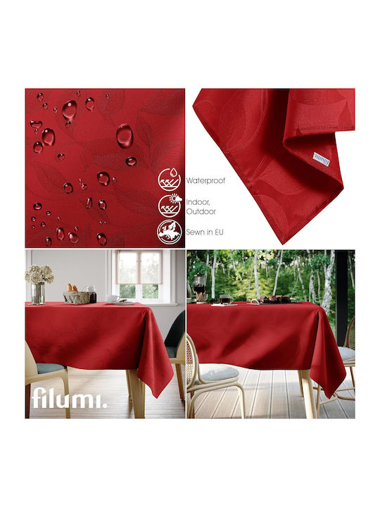 Filumi Fleckabweisendes Tischtuch Rot 130x180cm