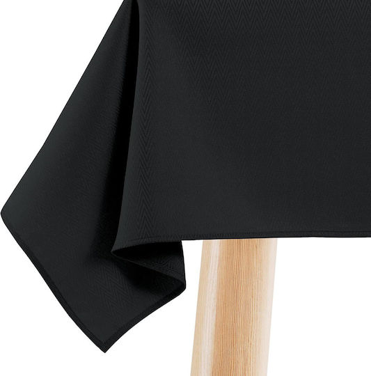 Filumi Τραπεζομάντηλο Αλέκιαστο Black 130x180εκ.