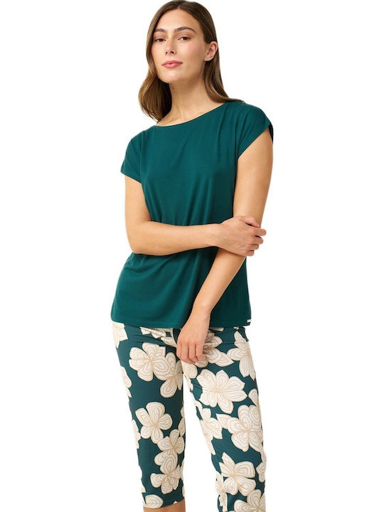 Vamp Summer Women's Pyjama Set Green Teal