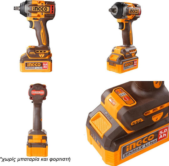 Ingco CIWLI20551 Schlagschrauber Batteriebetrieb 20V Solo