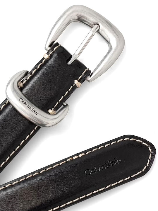 Calvin Klein Leather Women's Belt Black